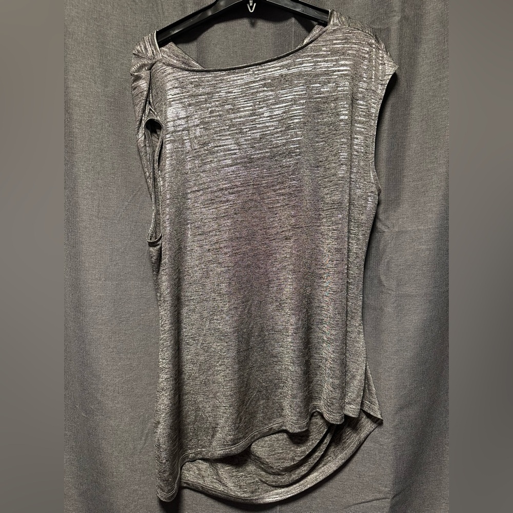Calvin Klein Metallic Gray Top - Picture 2 of 8